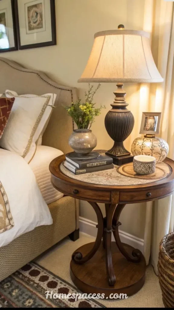 Bedside Table Ideas That Make Every Bedroom Feel More Luxurious 10 Petite Round Tables for Curved Room Layouts