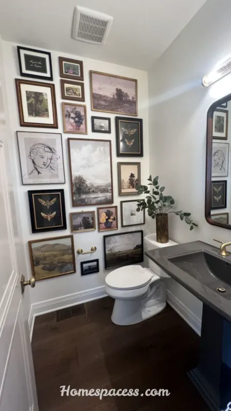 Guest Half Bathroom Ideas: Stylish Designs to Wow Every Visitor 9 Curated Gallery Wall of Small-Scale Art