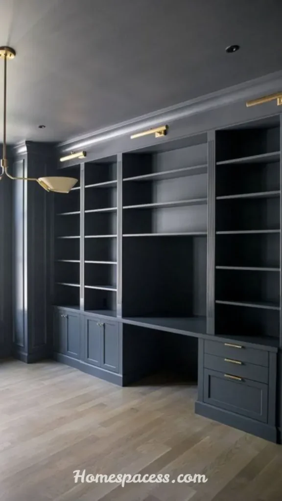 Smart Library Office Room Ideas to Design a Beautiful and Functional Reading Space 3 Built-In Bookshelves for a Seamless Library Office