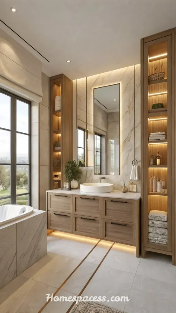 Luxury Bathroom Design Ideas You'll Want to Copy for a Stylish Home Makeover 9 Statement Vanities With Integrated Storage
