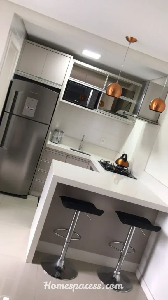 Tiny Kitchen Ideas That Add Storage, Style, and Better Organization 6 Use Light Colors and Reflective Surfaces to Expand Perception