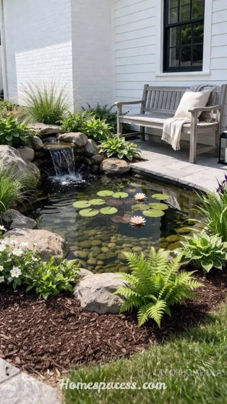 Backyard Design Ideas to Create Your Dream Outdoor Space 9 Add a Water Feature or Small Pond