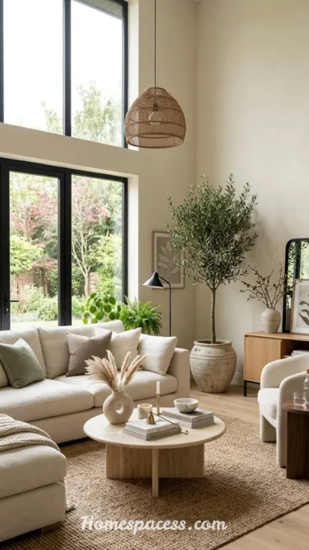 Aesthetic Living Room Ideas: Stunning Ways to Design a Space You'll Love 8 Biophilic Greenery Styling