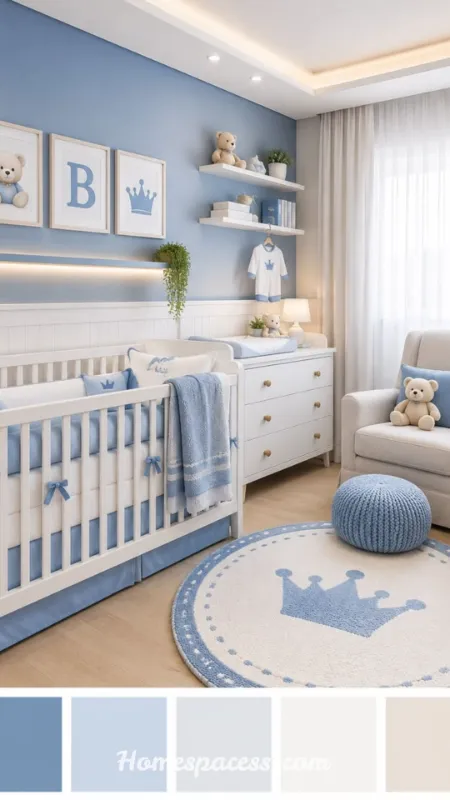 Baby Boy Nursery Room Ideas That Are Stylish, Practical, and Timeless 4 Calming Blue and Navy Color Palette