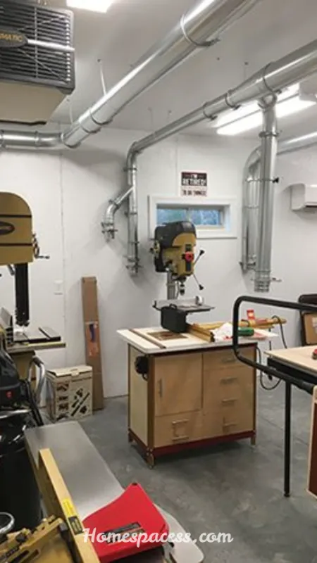 Workshop Design Ideas to Build a Smarter, Safer, and More Efficient Space 7 Dedicated Dust Collection and Ventilation Zones
