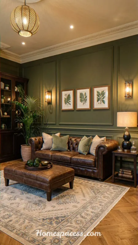 Living Room Paint Color Ideas: The Complete Guide 2026 4 Deep Forest Green for a Grounded, Nature-Inspired Feel
