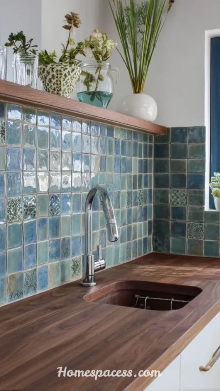 Kitchen Backsplash Ideas: Stunning Designs to Transform Your Kitchen in 2026 6 Handmade Zellige Tile Backsplash