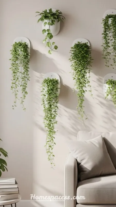 Living Room Wall Decor Ideas That Instantly Elevate Any Space 9 Incorporate Wall-Mounted Plants and Greenery