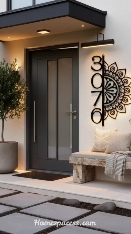 Front Door Decor Ideas to Instantly Boost Your Curb Appeal 7 Modern House Numbers and Address Plaques