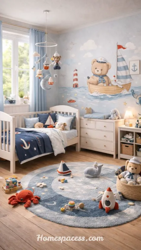 Baby Boy Nursery Room Ideas That Are Stylish, Practical, and Timeless 6 Nautical Nursery with Sailboats and Anchors