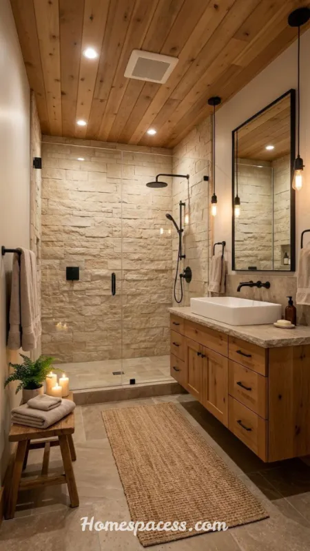 Farmhouse Bathroom Ideas: Rustic-Chic Designs for a Cozy, Timeless Retreat 9 Neutral Color Palettes with Natural Wood Accents