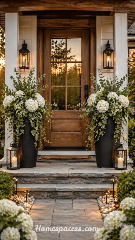 Front Door Decor Ideas to Instantly Boost Your Curb Appeal 6 Potted Planters and Greenery Arrangements