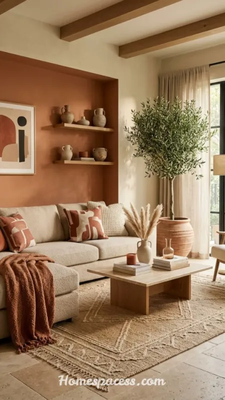 Living Room Paint Color Ideas: The Complete Guide 2026 5 Soft Terracotta for Warmth Without Overwhelm