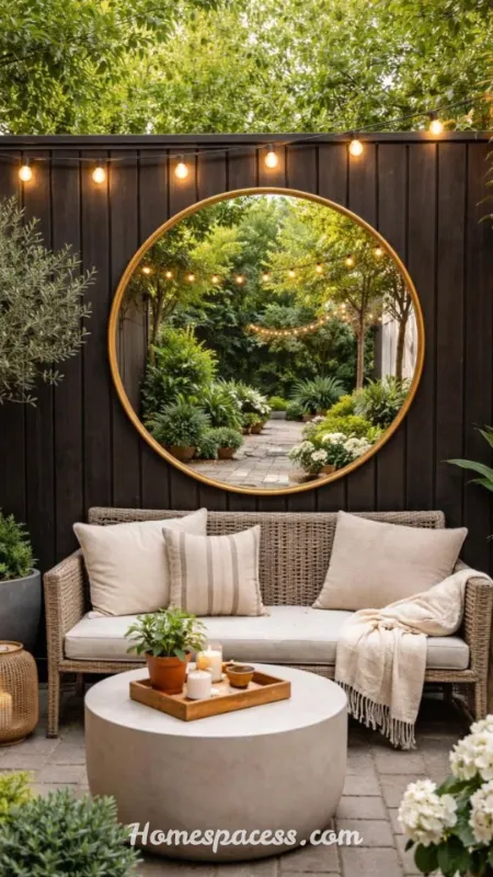 Tiny Patio Ideas: Space-Saving Designs to Transform Your Small Outdoor Area 9 Use Mirrors or Reflective Décor to Expand the Visual Space