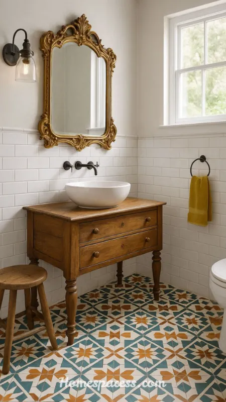 Guest Half Bathroom Ideas: Stylish Designs to Wow Every Visitor 8 Vintage-Inspired Pedestal Sink