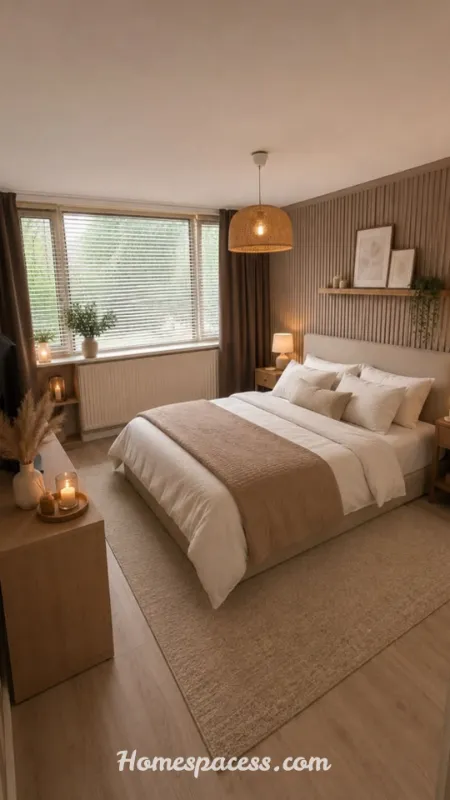 Basement Bedroom Ideas: Smart Designs for a Cozy, Code-Safe Retreat 6 Warm Neutral Palette With a Zoned Ceiling Treatment
