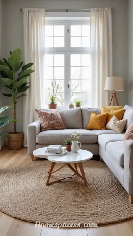 Small Living Room Decor Ideas: Smart Ways to Maximize Style and Space 10 Zone the Room with a Well-Placed Rug