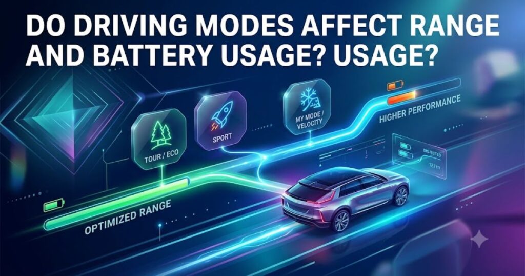 Cadillac Lyriq Driving Modes: The Complete 2026 Guide to Range, Battery Usage & Performance 3 Do Driving Modes Affect Range and Battery Usage?