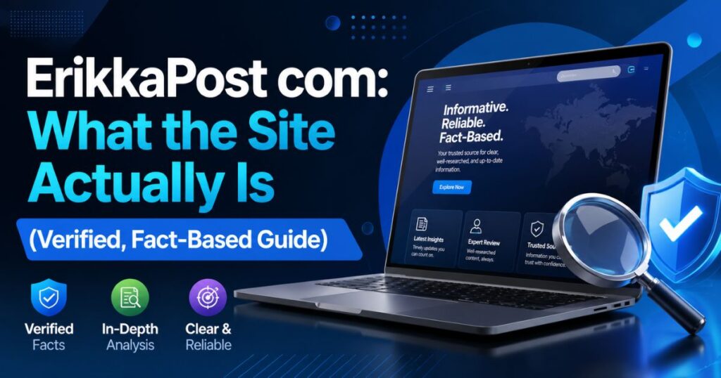 ErikkaPost com: What the Site Actually Is (Verified, Fact-Based Guide) ErikkaPost com