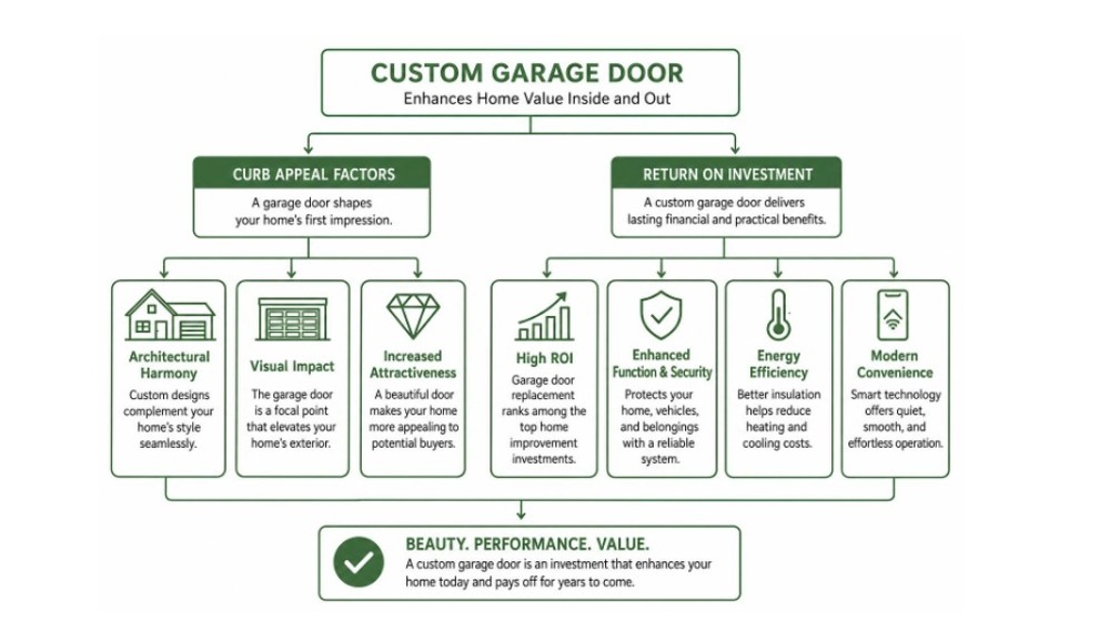 Enhancing Curb Appeal with Custom Garage Door Installation 1 Custom garage door